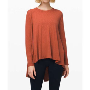 LULULEMON DARE TO DRAPE LONG SLEEVE RUSTIC GLAY COLOR SIZE XXS
